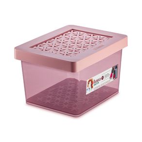 Organizador-Plastico-Multiuso-Pequeno-Alto-Rose-28L-Hana-Ordene-still Organizador-Plastico-Multiuso-Pequeno-Alto-Rose-28L-Hana-Ordene-still