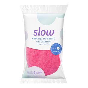 esponja-banho-esfoliante-pink-slow-LS7509-embalagem esponja-banho-esfoliante-pink-slow-LS7509-embalagem