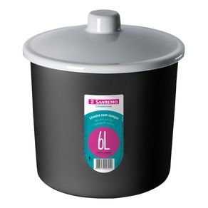 Lixeira-Plastica-Redonda-com-Tampa-Preta-Prata-6L-Casablanca-Sanremo-still Lixeira-Plastica-Redonda-com-Tampa-Preta-Prata-6L-Casablanca-Sanremo-still