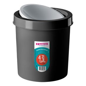 Lixeira-Plastica-Redonda-com-Tampa-Basculante-Preta-Prata-43L-Casablanca-Sanremo-still Lixeira-Plastica-Redonda-com-Tampa-Basculante-Preta-Prata-43L-Casablanca-Sanremo-still
