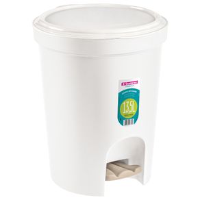 Lixeira-Plastica-Redonda-com-Pedal-Branca-135L-Casablanca-Sanremo-still Lixeira-Plastica-Redonda-com-Pedal-Branca-135L-Casablanca-Sanremo-still