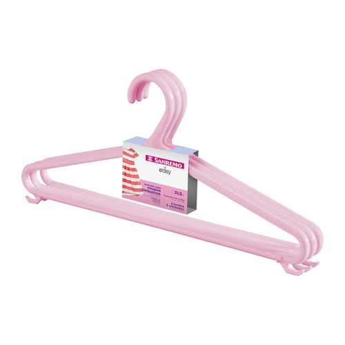 Cabide-Plastico-Infantil-Rosa-Easy-Sanremo-3-Unidades-still Cabide-Plastico-Infantil-Rosa-Easy-Sanremo-3-Unidades-still
