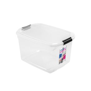 Caixa-Organizadora-Plastica-Transparente-29L-Flex-Sanremo-Still Caixa-Organizadora-Plastica-Transparente-29L-Flex-Sanremo-Still