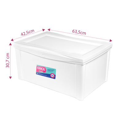 Kit com 4 caixas organizadoras plástico cristal com trava 15l para  organizar seus utensílios domésticos/ cosméticos/produtos de higiene. -  Ordene - Caixa Organizadora - Magazine Luiza