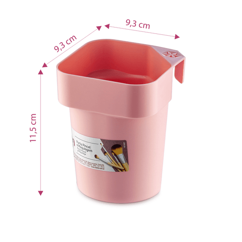 Porta-Pincel-de-Maquiagem-Plastico-Rose-Hana-Ordene-ambientada Porta-Pincel-de-Maquiagem-Plastico-Rose-Hana-Ordene-ambientada