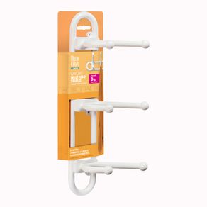 Gancho-Plastico-Triplo-Multiuso-para-ate-3kg-Branco-My-Closet-Ordene Gancho-Plastico-Triplo-Multiuso-para-ate-3kg-Branco-My-Closet-Ordene
