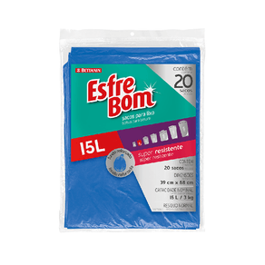 Saco-de-Lixo-Almofada-com-Fundo-Reforcado-Azul-15L-EsfreBom-Bettanin-20-Unidades-embalagem Saco-de-Lixo-Almofada-com-Fundo-Reforcado-Azul-15L-EsfreBom-Bettanin-20-Unidades-embalagem