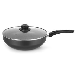 Panela-Wok-Antiaderente-Ultra-em-Aluminio-com-Cabo-e-Tampa-de-Vidro-Preta-Gourmet-Multiflon-28cm-still1 Panela-Wok-Antiaderente-Ultra-em-Aluminio-com-Cabo-e-Tampa-de-Vidro-Preta-Gourmet-Multiflon-28cm-still1