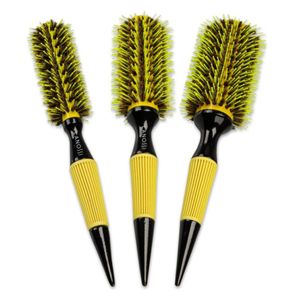 Kit-3-Escovas-de-Cabelo-Termica-15mm-27mm-33mm-Yellow-Lanossi Kit-3-Escovas-de-Cabelo-Termica-15mm-27mm-33mm-Yellow-Lanossi