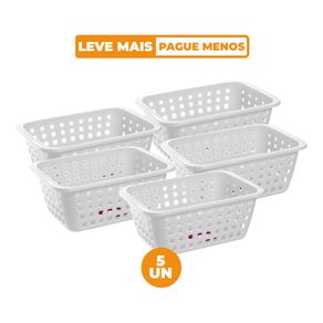 Kit_Cesto_Organizador_com_Furac_Branco_5_unidade Kit_Cesto_Organizador_com_Furac_Branco_5_unidade