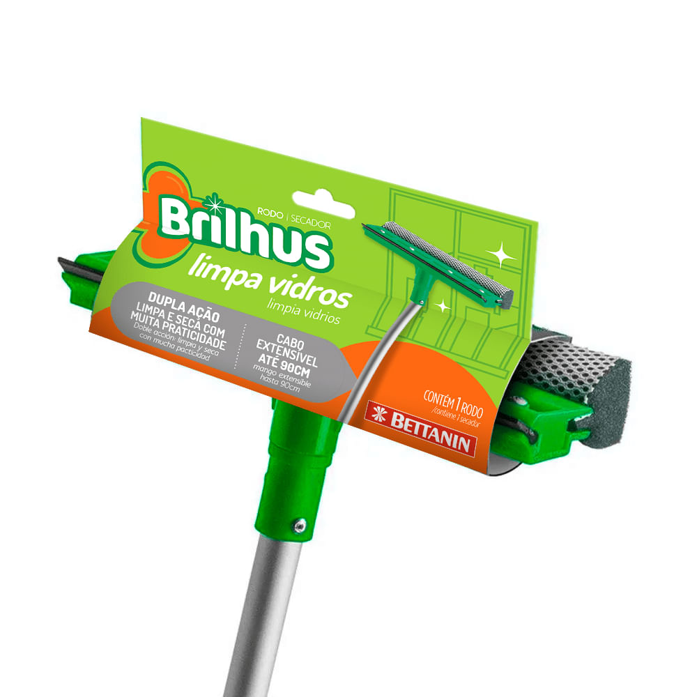【ma】BrightWin Mop Limpa Vidros com Cabo Extensor Brilhus Bettanin | Lots Home