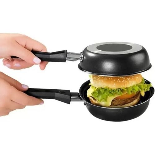 Frigideira-Dupla-com-Antiaderente-Ultra-em-Aluminio-Gourmet-Multiflon-18cm-hamburger