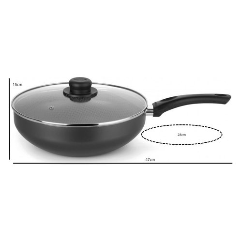 Panela-Wok-Antiaderente-Ultra-em-Aluminio-com-Cabo-e-Tampa-de-Vidro-Preta-Gourmet-Multiflon-28cm-still5