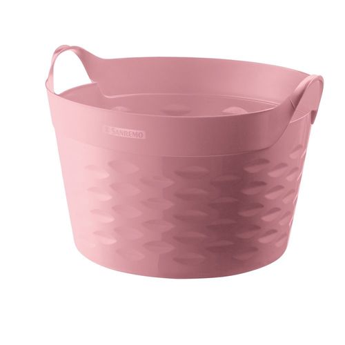 Kit-3-Cestos-Organizadores-Circular-Plastico-Rosa-30L-Sanremo-2