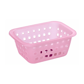 Cesto Organizador Plástico com Furação GG Rosé 14L Log Ordene